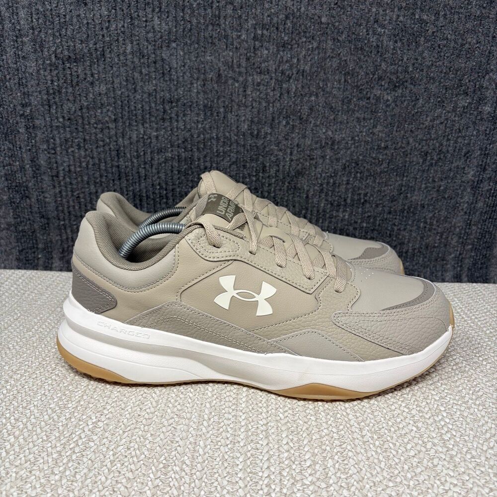 NEW Under Armour Charged Edge LTHR Suede Leather Shoes Brown Mens 12 3028375-203